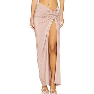 DEVON WINDSOR Pink Maxi Skirt Gwen Skirt in Rosette